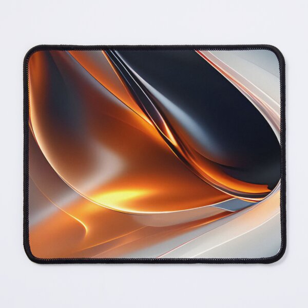 Item preview, Liquid Amber Gold Metallic Chrome Abstract Waves designed and sold by LYAN-STORE.