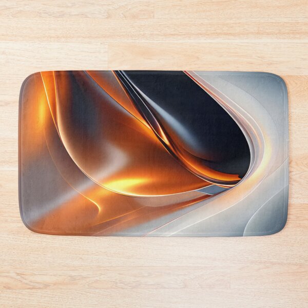 Item preview, Liquid Amber Gold Metallic Chrome Abstract Waves designed and sold by LYAN-STORE.