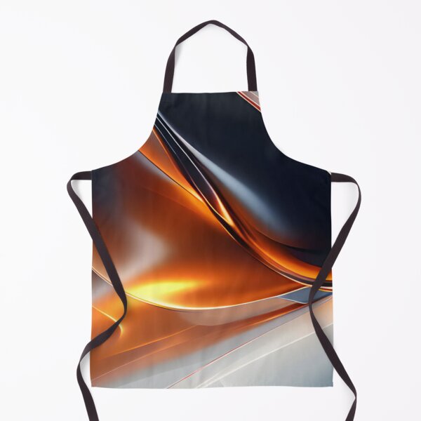 Item preview, Liquid Amber Gold Metallic Chrome Abstract Waves designed and sold by LYAN-STORE.