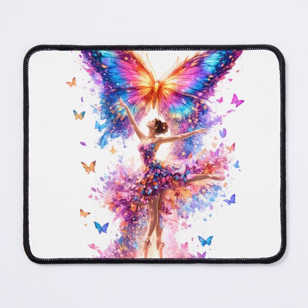 Item preview, Butterfly Dreams | Colorful Butterfly Ballerina Fantasy Dance T-Shirt designed and sold by CalmMandala.