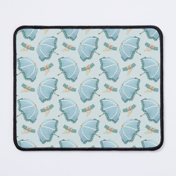 Item preview, Vintage Blue Umbrella Parasol Ribbon Pattern designed and sold by Zaya_art.
