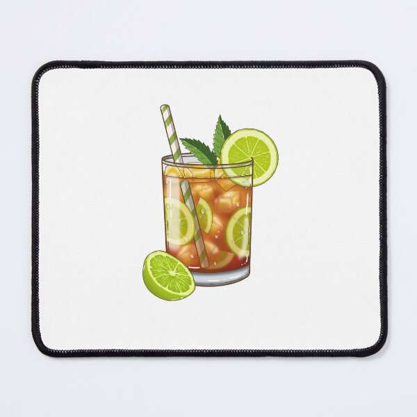 Item preview, Mint and Lime Iced  Tea Summer Drink Illustration  designed and sold by Hello-Cuties.