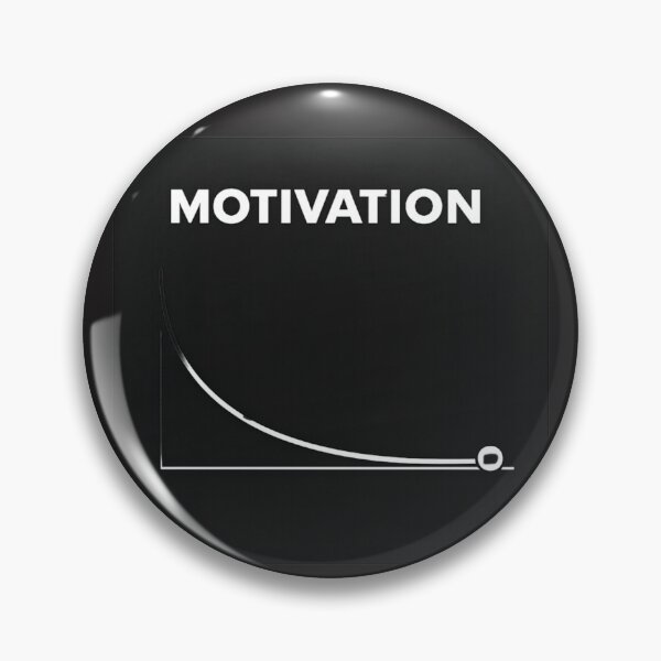 Item preview, Motivation Decay Graph Funny Minimalist Anti Motivation Design designed and sold by Nawi32.