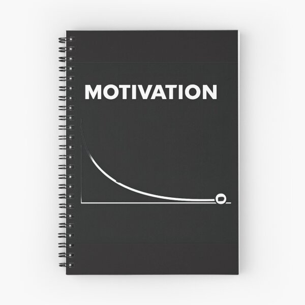 Item preview, Motivation Decay Graph Funny Minimalist Anti Motivation Design designed and sold by Nawi32.