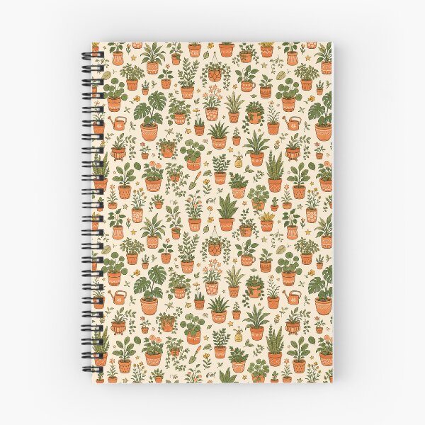 Item preview, Hand-Drawn Houseplants and Terracotta Pots Pattern designed and sold by Bakes Designs.