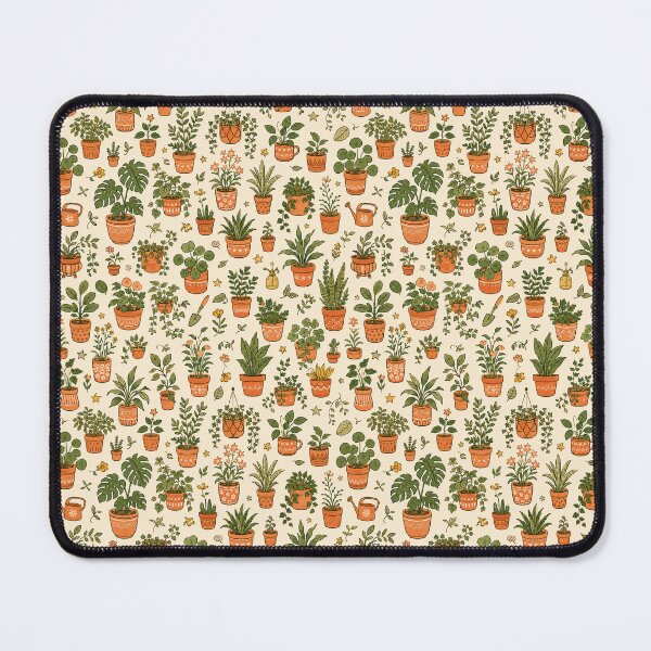 Item preview, Hand-Drawn Houseplants and Terracotta Pots Pattern designed and sold by Bakes Designs.
