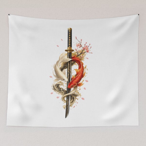 Item preview, Yin Yang Koi Katana designed and sold by ichiyori.