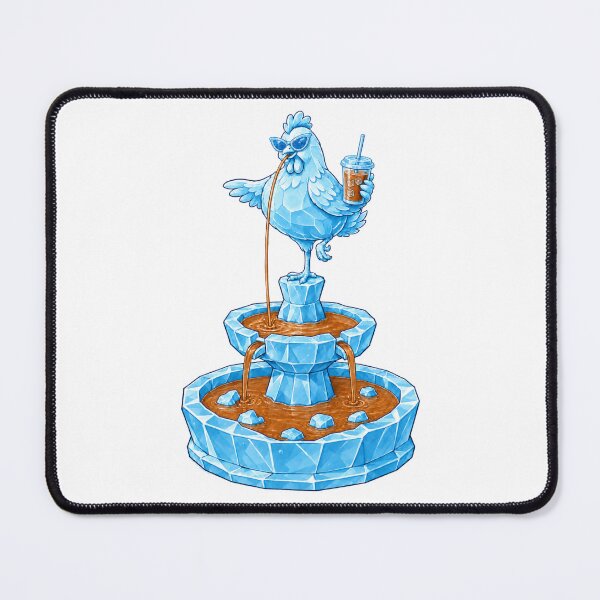 Item preview, Iced Coffee Hen Fountain Cool Sunglasses Illustration designed and sold by GibasVisuals.