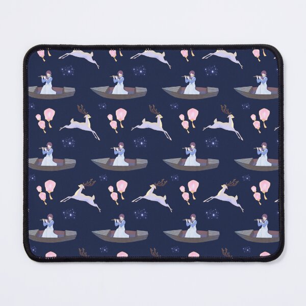 Item preview, Mystical Night Deer Lantern Boat Pattern designed and sold by Zaya_art.