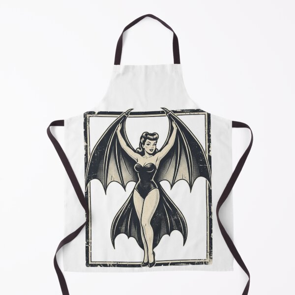 Item preview, Vintage Vampire Bat Pin Up Girl Gothic Retro Horror designed and sold by raedattia.