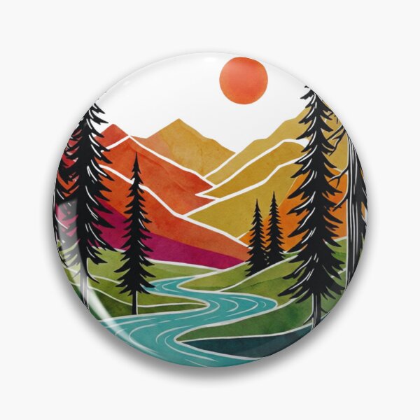 Item preview, Radiant Mountain River Sunrise designed and sold by GabeMountainArt.