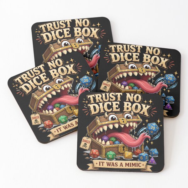 Item preview, Trust No Dice Box It Was A Mimic - Funny D&D RPG Design designed and sold by BadhbhLoot.