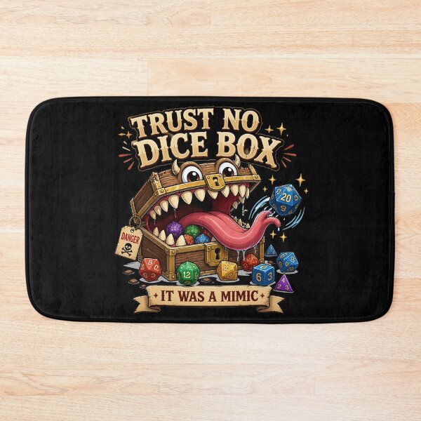 Item preview, Trust No Dice Box It Was A Mimic - Funny D&D RPG Design designed and sold by BadhbhLoot.