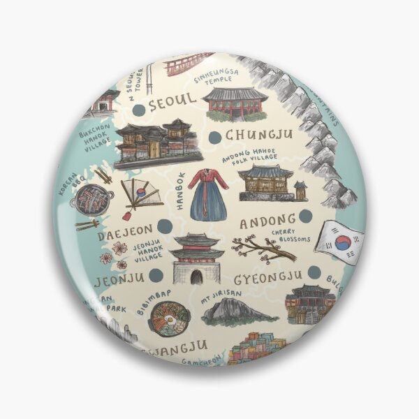 Item preview, Map of South Korea - Teal designed and sold by Those Pencil Shavings.