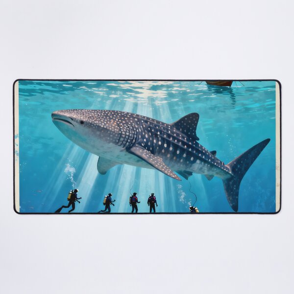 Item preview, Richelieu Rock Whale Shark Kingdom Vintage Travel Poster – Surin Islands Thailand designed and sold by Spirit of Siam.