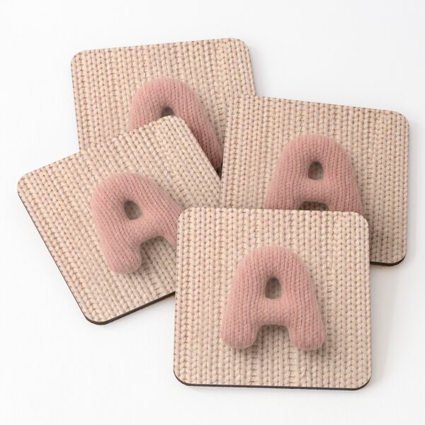 Item preview, Knitted Letter A Salmon Plush 3D Alphabet designed and sold by LuisWorks.