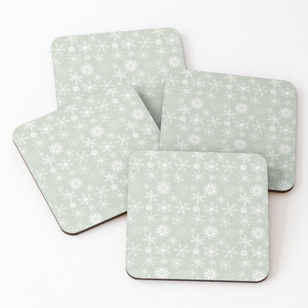 Item preview, Frost & Flourish Snowflakes – Pale Eucalyptus designed and sold by CityMouse-Art.