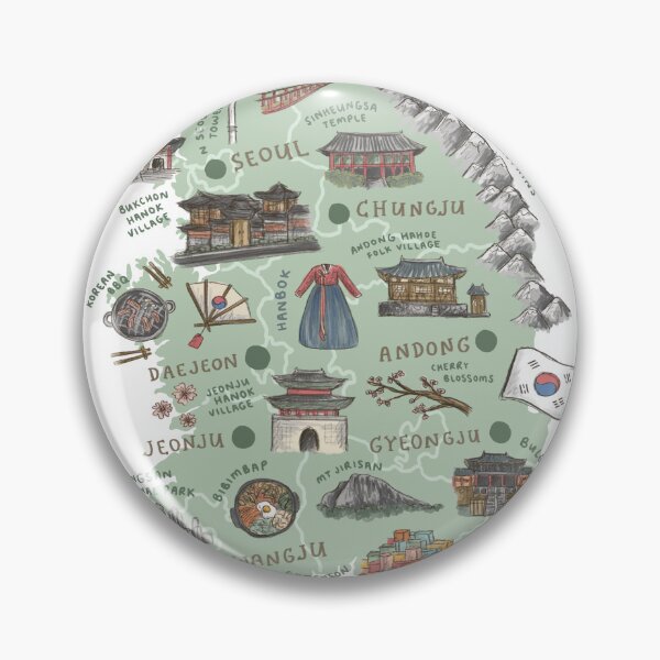 Item preview, Map of South Korea - Green designed and sold by Those Pencil Shavings.