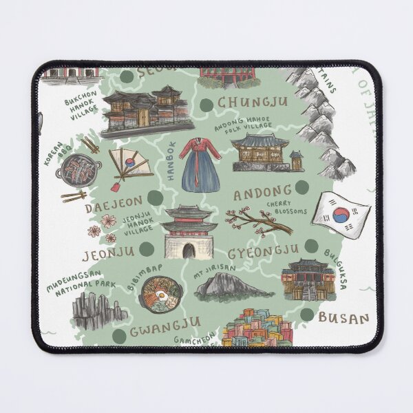 Item preview, Map of South Korea - Green designed and sold by Those Pencil Shavings.