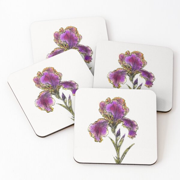 Item preview, Bearded Iris Botanical Art designed and sold by CityMouse-Art.