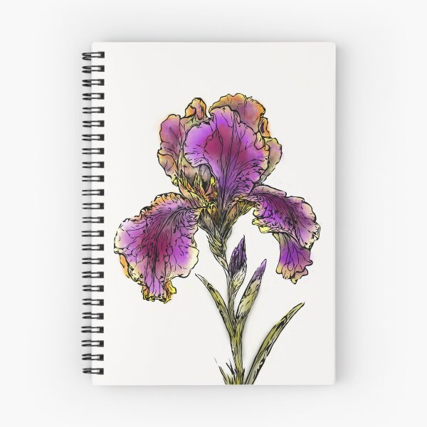 Item preview, Bearded Iris Botanical Art designed and sold by CityMouse-Art.