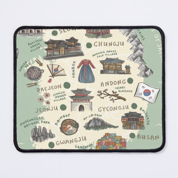 Item preview, Map of South Korea - Green designed and sold by Those Pencil Shavings.