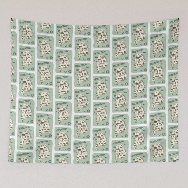 Item preview, Map of South Korea - Green designed and sold by Those Pencil Shavings.