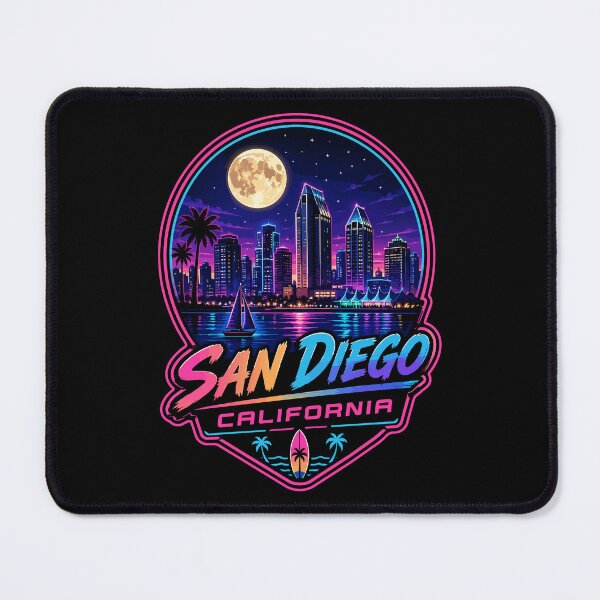 Item preview, San Diego California Travel Cyberpunk Art designed and sold by TomFrontierArt.