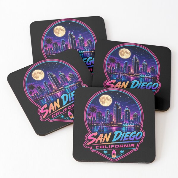 Item preview, San Diego California Travel Cyberpunk Art designed and sold by TomFrontierArt.