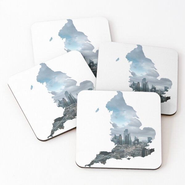 Item preview, England Map Silhouette London Skyline Cityscape designed and sold by Maroan93.
