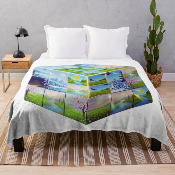 Item preview, Seasonal Nature Cube Landscape designed and sold by GabeMountainArt.