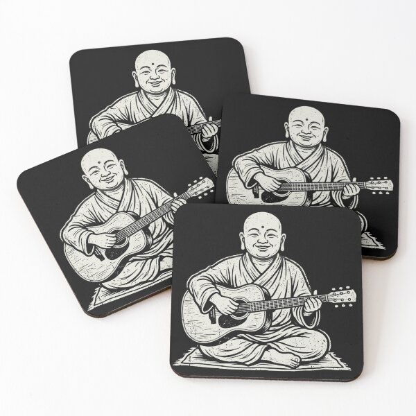 Item preview, Meditating Buddha Playing Acoustic Guitar Vintage Zen Music designed and sold by raedattia.