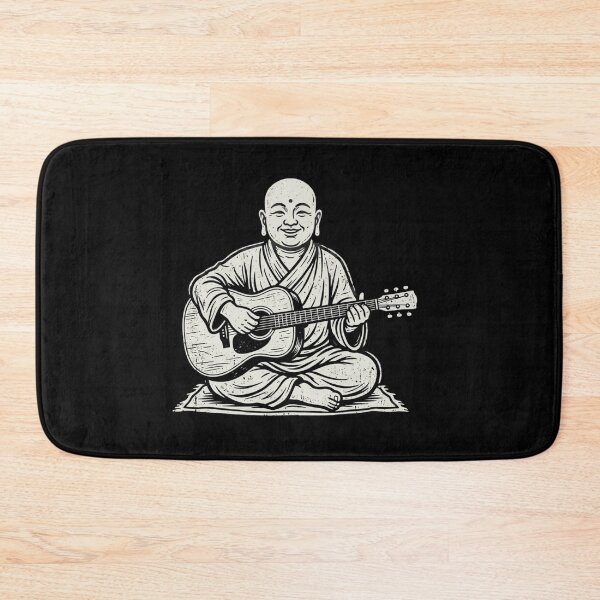 Item preview, Meditating Buddha Playing Acoustic Guitar Vintage Zen Music designed and sold by raedattia.