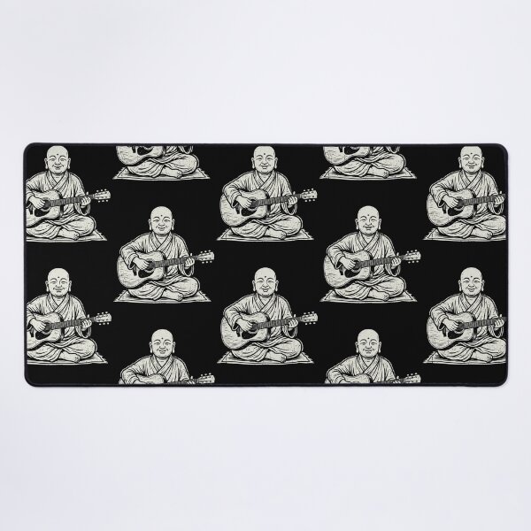 Item preview, Meditating Buddha Playing Acoustic Guitar Vintage Zen Music designed and sold by raedattia.