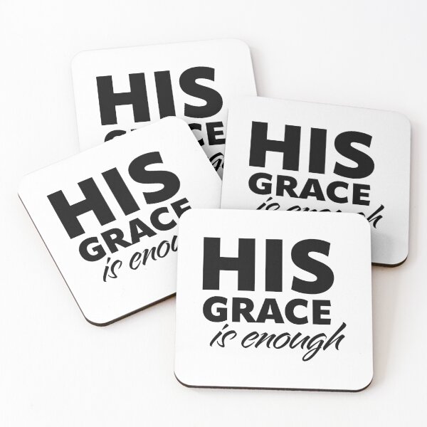Item preview, His Grace Is Enough – Christian Faith Typography T-Shirt Design designed and sold by CrossCrafted.