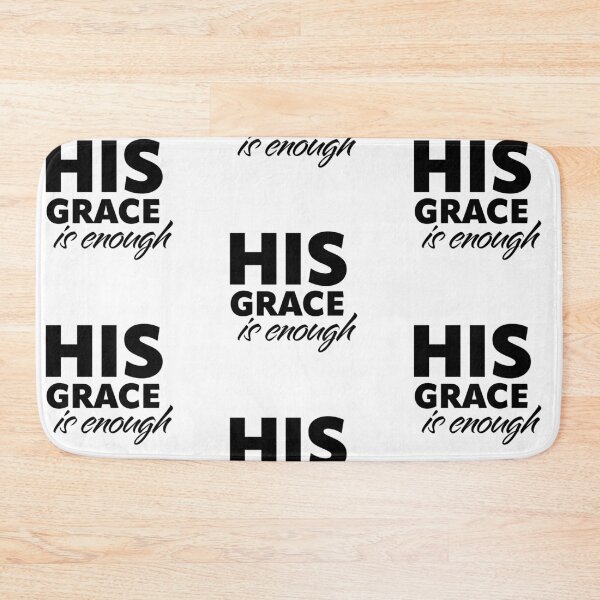 Item preview, His Grace Is Enough – Christian Faith Typography T-Shirt Design designed and sold by CrossCrafted.