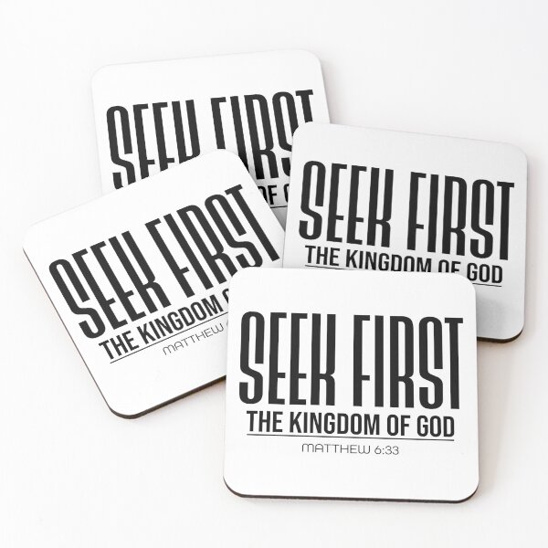 Item preview, Seek First The Kingdom Of God – Christian Faith Typography T-Shirt Design designed and sold by CrossCrafted.