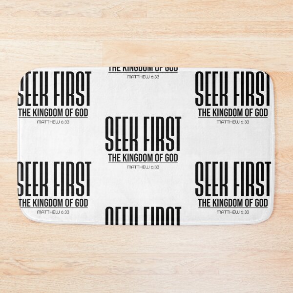 Item preview, Seek First The Kingdom Of God – Christian Faith Typography T-Shirt Design designed and sold by CrossCrafted.
