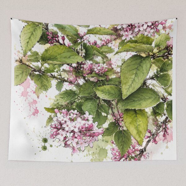 Item preview, Botanical Watercolor Illustration of Lilacs designed and sold by Axokris.