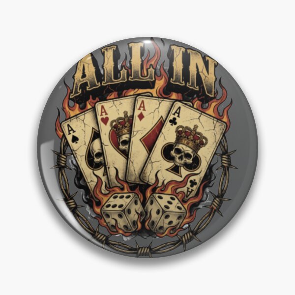 Item preview, All In Poker Flames designed and sold by WearTheVibe Store.