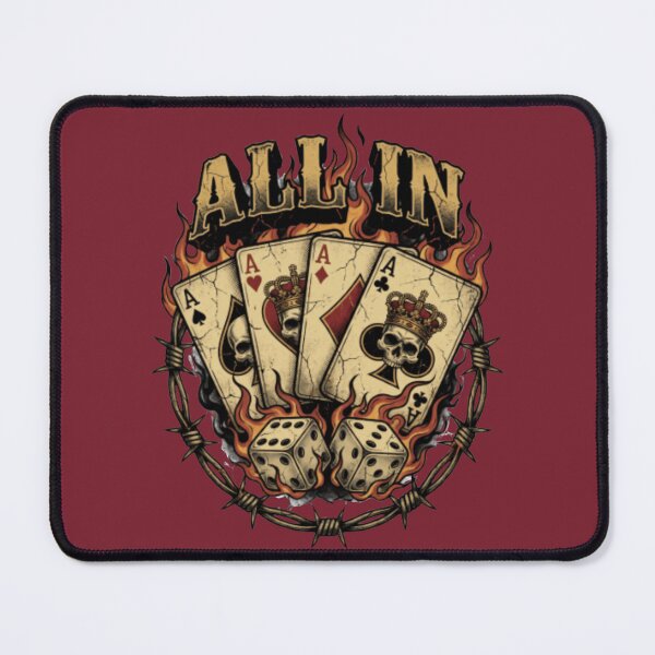 Item preview, All In Poker Flames designed and sold by WearTheVibe Store.