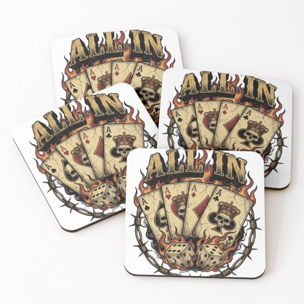 Item preview, All In Poker Flames designed and sold by WearTheVibe Store.