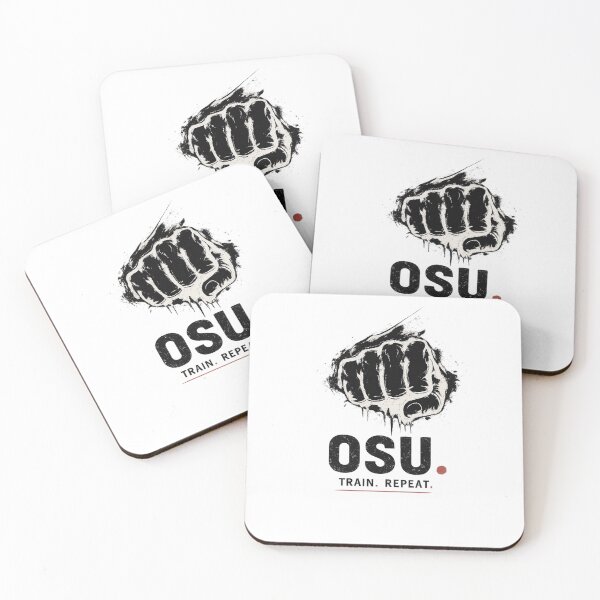 Item preview, OSU Train Repeat – Kyokushin Karate Fist | Martial Arts Brush Design designed and sold by AndrewYoko.