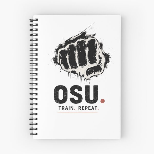 Item preview, OSU Train Repeat – Kyokushin Karate Fist | Martial Arts Brush Design designed and sold by AndrewYoko.