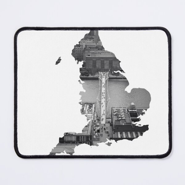 Item preview, England Map Millennium Bridge London Black and White designed and sold by Maroan93.