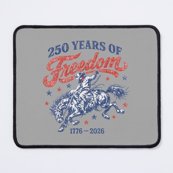 Item preview, Vintage 250 Years of Freedom America Cowboy Rodeo US Flag designed and sold by ArleneRowe.