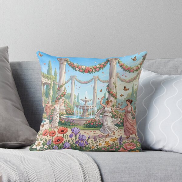 Item preview, Classical Roman Garden and Fountain Scenic Painting designed and sold by Koalangel.