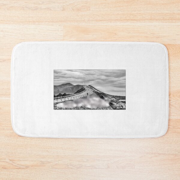 Item preview, Walker On The Atlantic Ocean Road Bw designed and sold by ackenjm.