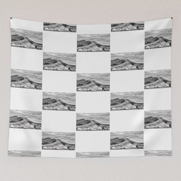 Item preview, Walker On The Atlantic Ocean Road Bw designed and sold by ackenjm.