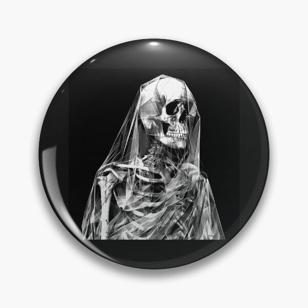 Item preview, Geometric Skeleton Bride with Veil Gothic Art designed and sold by inkoutninja.